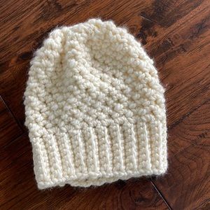 Hand knit unlined floppy hat, like new